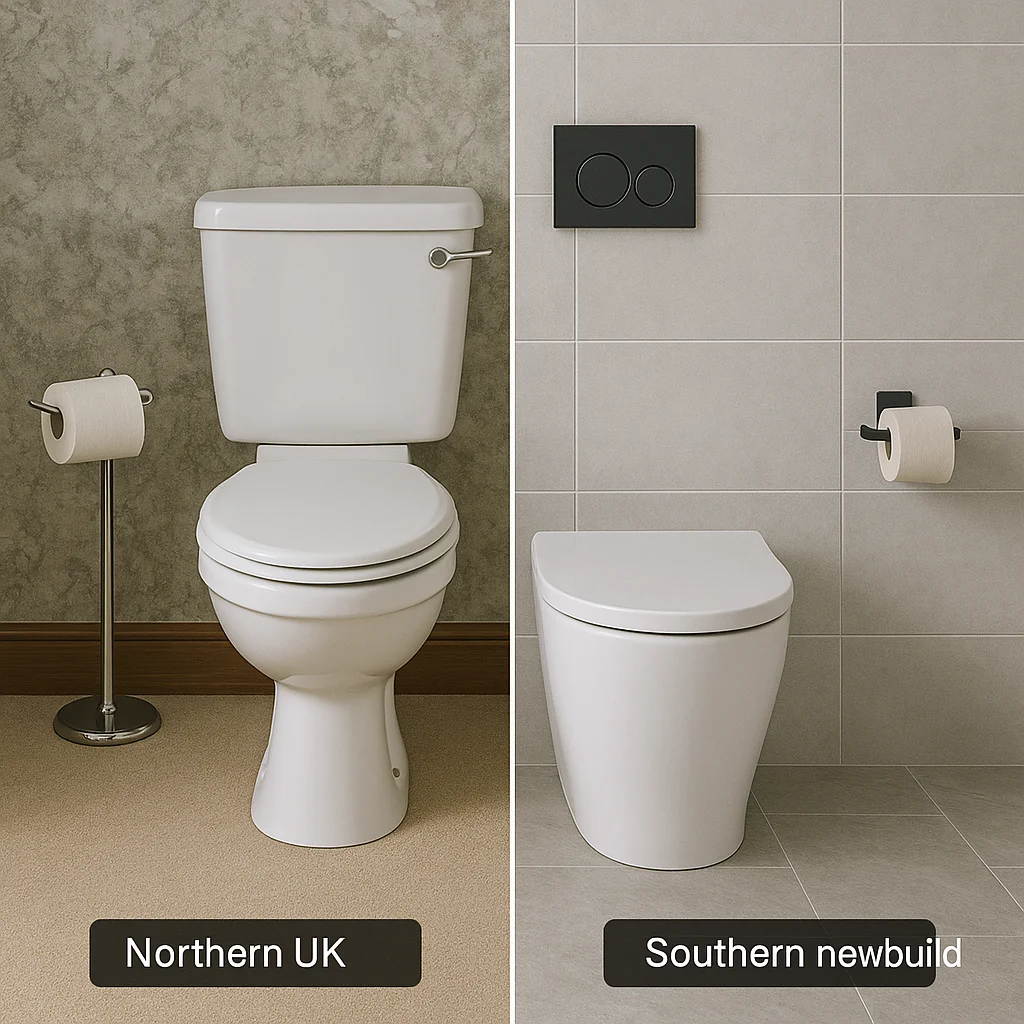 Regional toilet preferences in UK homes: North vs South