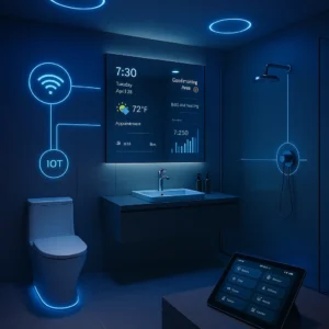 High-tech IoT-integrated smart bathroom of the future