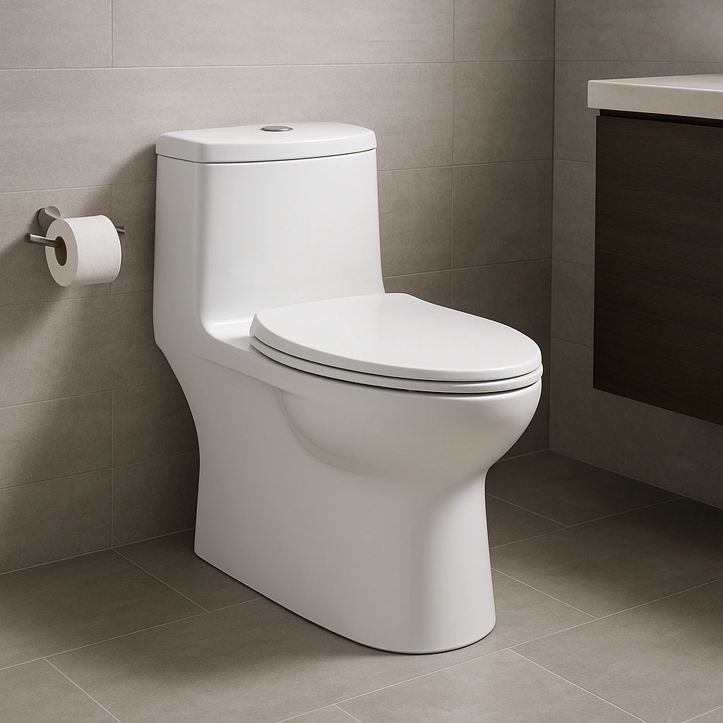High-efficiency toilet showcasing elegant design and eco-friendly features