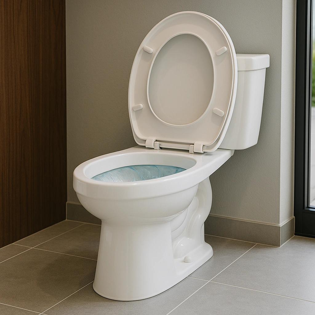 Premium rimless toilet demonstrating advanced hygiene features